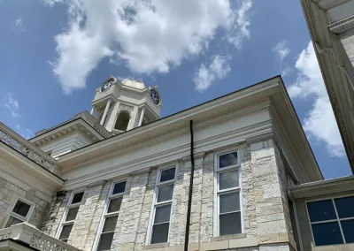 Exterior view of repairs and updates made to Anderson County courthouse