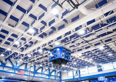 Lighting and HVAC solutions inside Charlestown High School's gym